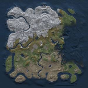 Thumbnail Rust Map: Procedural Map, Size: 4500, Seed: 514919055, 15 Monuments