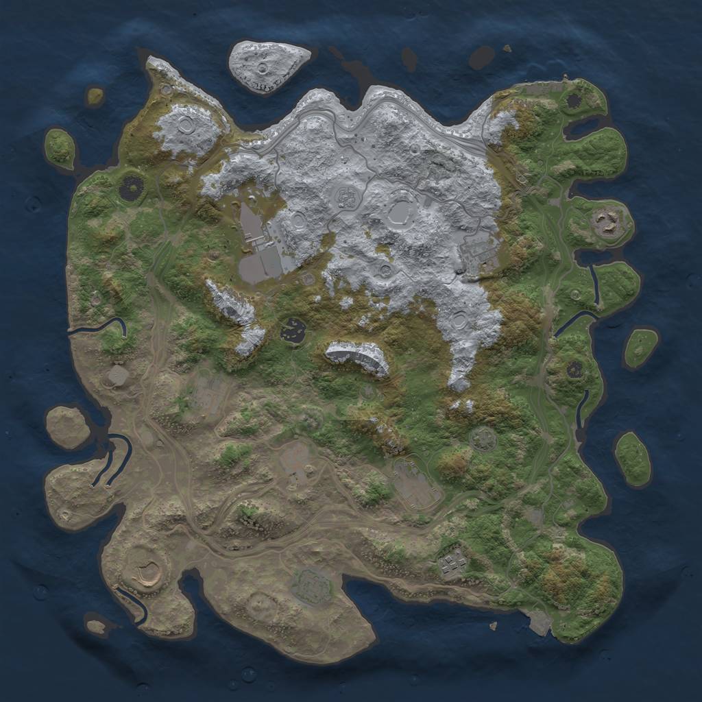 Rust Map: Procedural Map, Size: 4250, Seed: 19015, 17 Monuments