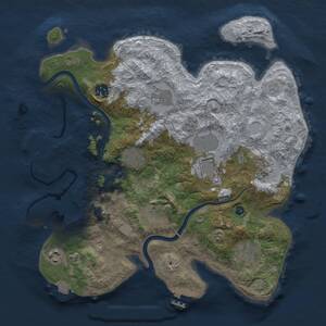 Thumbnail Rust Map: Procedural Map, Size: 3500, Seed: 2109170, 15 Monuments