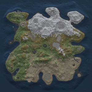 Thumbnail Rust Map: Procedural Map, Size: 3500, Seed: 4497264, 16 Monuments