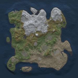 Thumbnail Rust Map: Procedural Map, Size: 3500, Seed: 17323, 17 Monuments