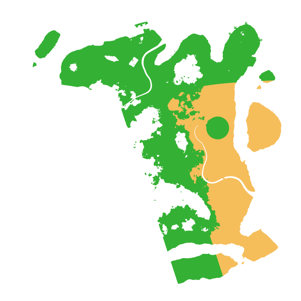 Biome Rust Map: Procedural Map, Size: 3500, Seed: 444666