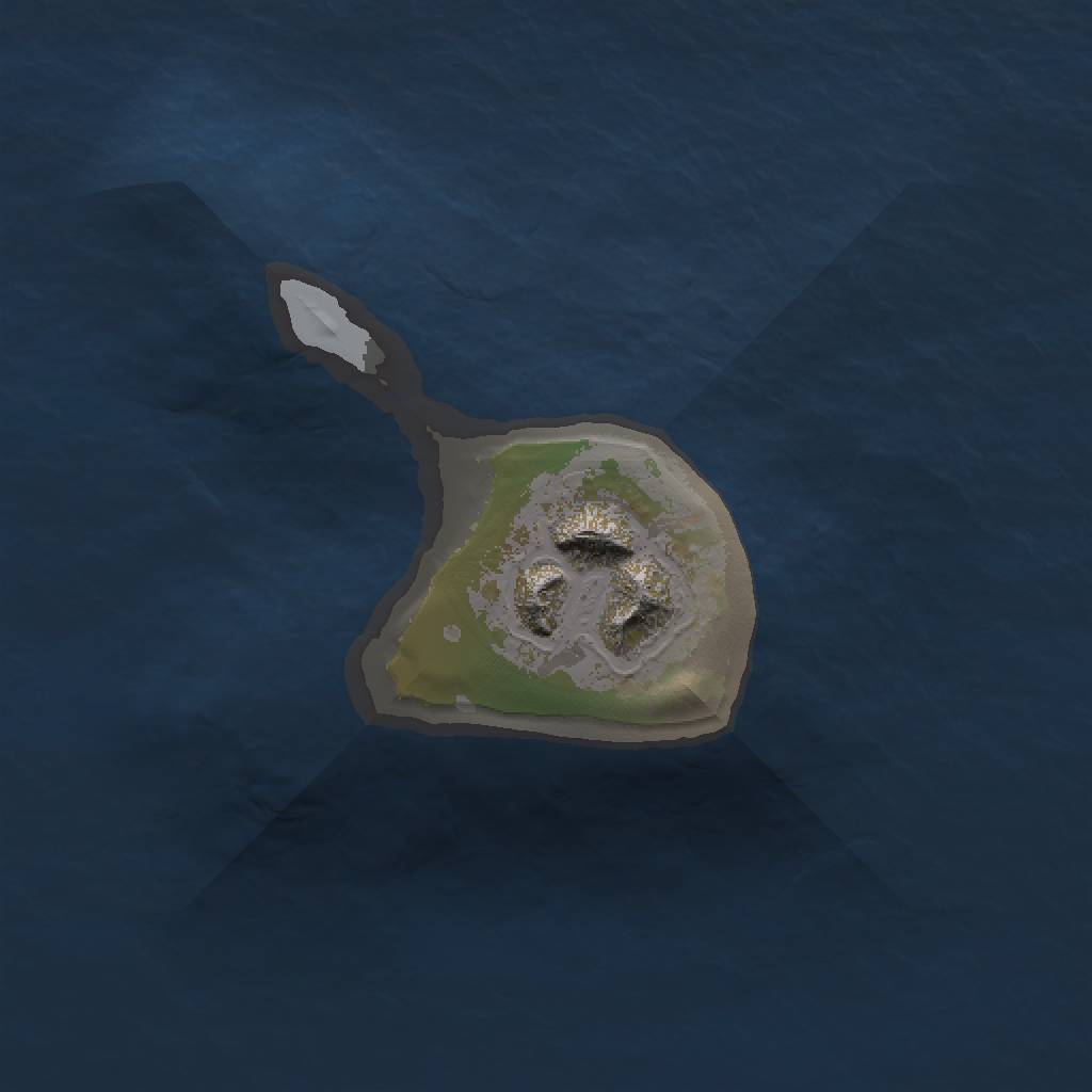 Rust Map: Barren, Size: 1000, Seed: 10918, 3 Monuments