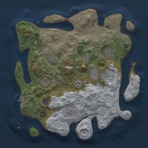 Thumbnail Rust Map: Procedural Map, Size: 3500, Seed: 831200576, 17 Monuments