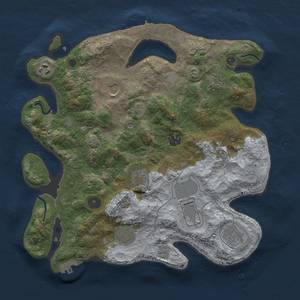 Thumbnail Rust Map: Procedural Map, Size: 3500, Seed: 1973124859, 17 Monuments