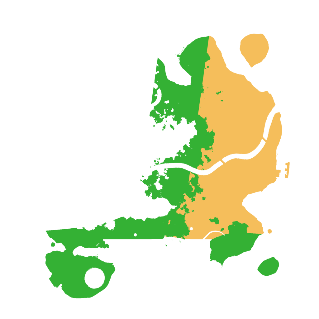 Biome Rust Map: Procedural Map, Size: 3000, Seed: 88166