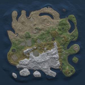 Thumbnail Rust Map: Procedural Map, Size: 3500, Seed: 326535342, 16 Monuments