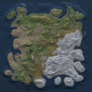 Thumbnail Rust Map: Procedural Map, Size: 3800, Seed: 183403333, 14 Monuments