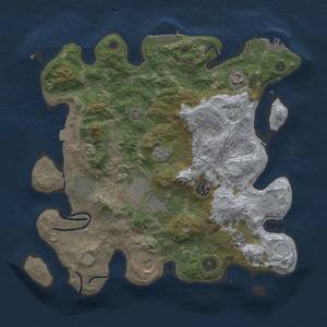 Thumbnail Rust Map: Procedural Map, Size: 3500, Seed: 667154699, 16 Monuments