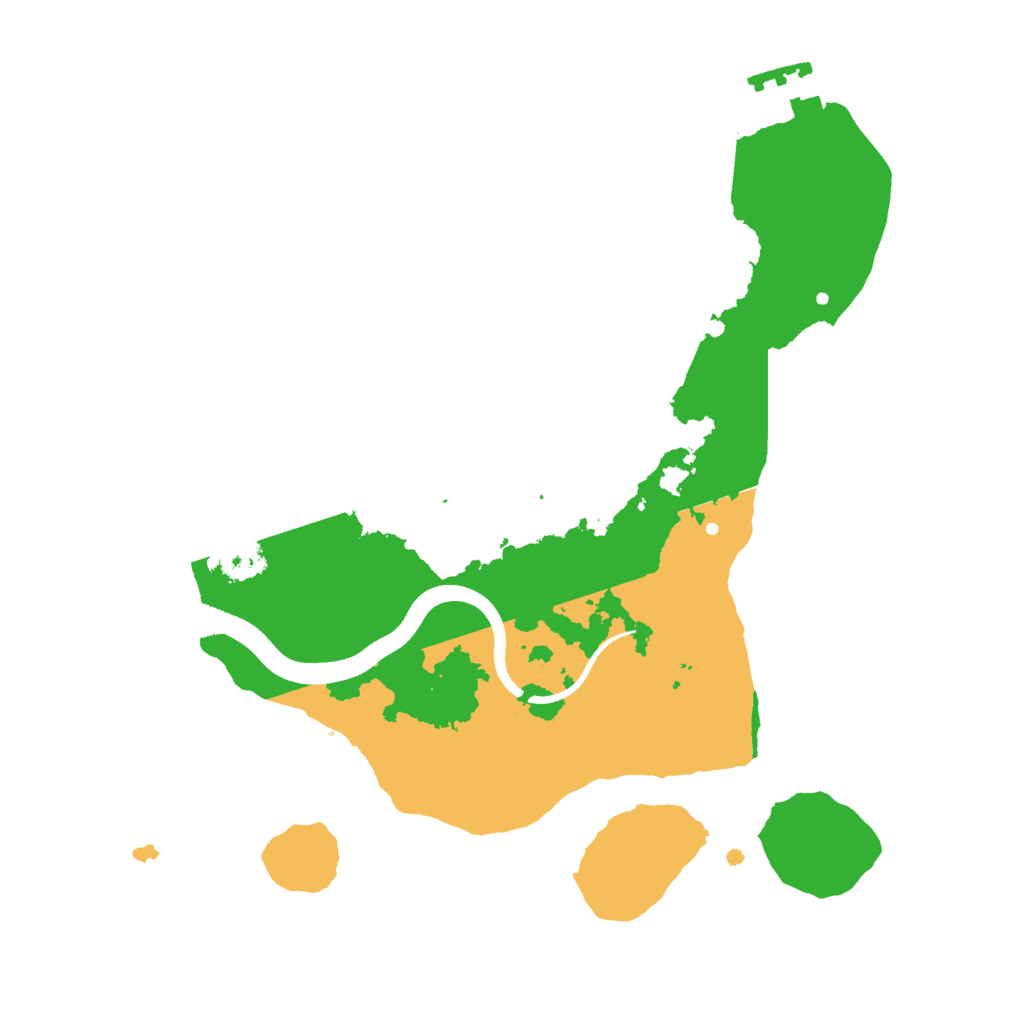 Biome Rust Map: Procedural Map, Size: 2400, Seed: 1873301161