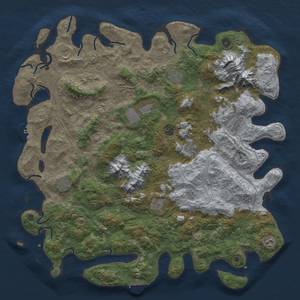 Rust Map: Procedural Map, Size: 5000, Seed: 371941464, 19 Monuments