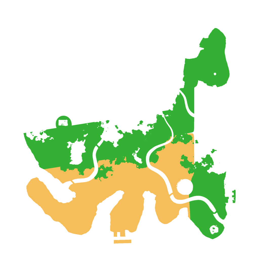 Biome Rust Map: Procedural Map, Size: 3000, Seed: 7262