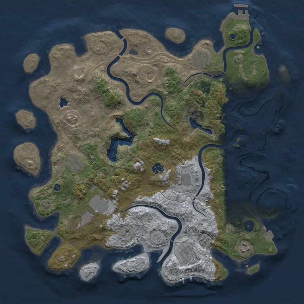 Rust Map: Procedural Map, Size: 4250, Seed: 1529968670, 15 Monuments