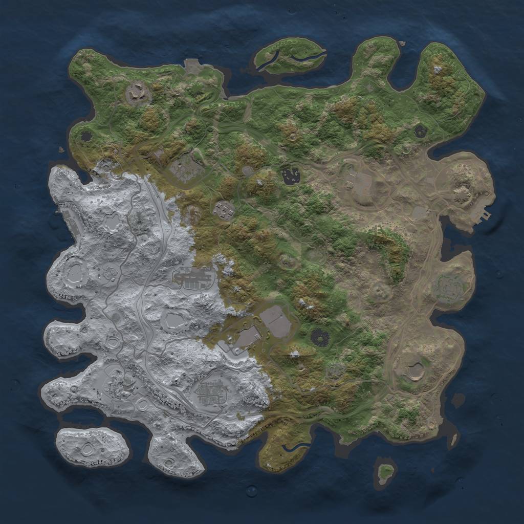 Rust Map: Procedural Map, Size: 4250, Seed: 1773694137, 19 Monuments