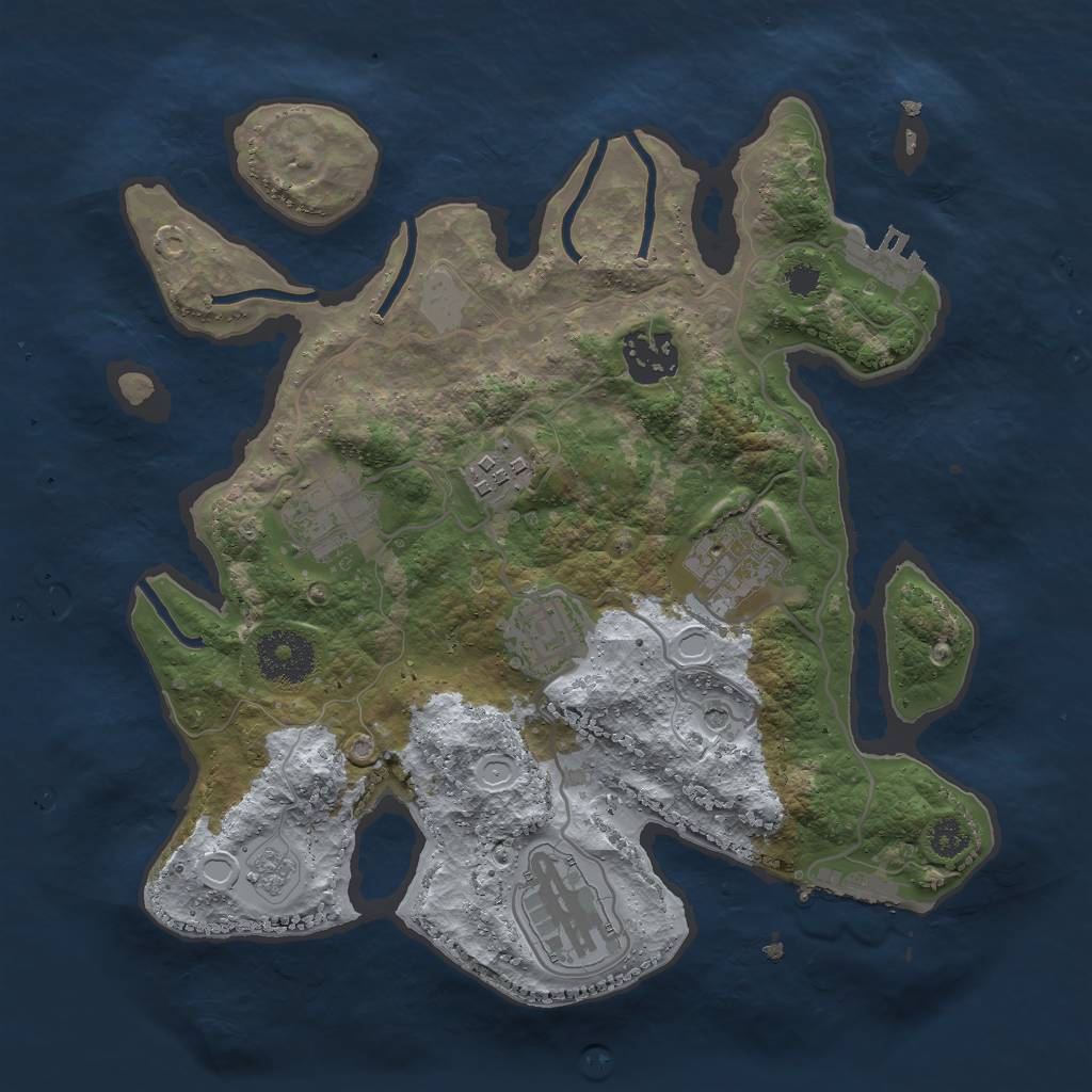 Rust Map: Procedural Map, Size: 2900, Seed: 1084853586, 13 Monuments