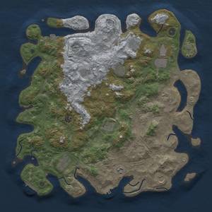 Thumbnail Rust Map: Procedural Map, Size: 4500, Seed: 680961721, 19 Monuments