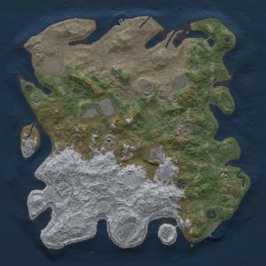 Thumbnail Rust Map: Procedural Map, Size: 4100, Seed: 48425, 18 Monuments