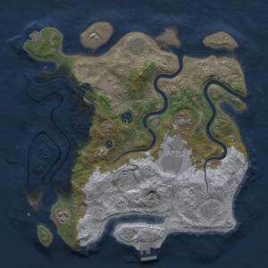 Thumbnail Rust Map: Procedural Map, Size: 3500, Seed: 211151043, 14 Monuments