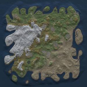 Thumbnail Rust Map: Procedural Map, Size: 4500, Seed: 1235683951, 19 Monuments