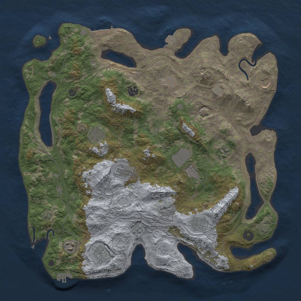 Rust Map: Procedural Map, Size: 4250, Seed: 63872603, 19 Monuments