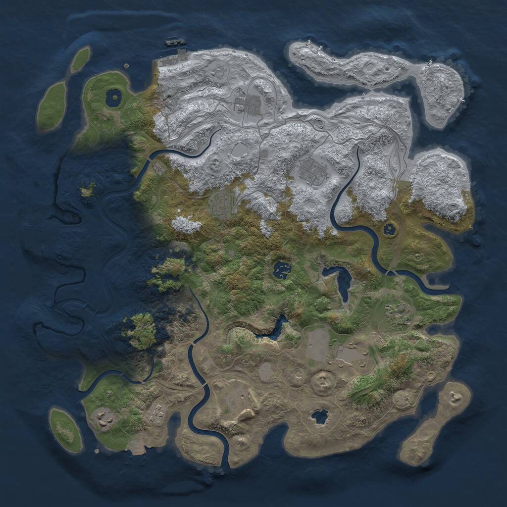 Rust Map: Procedural Map, Size: 4250, Seed: 70787088, 15 Monuments