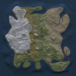 Thumbnail Rust Map: Procedural Map, Size: 3500, Seed: 2040602427, 17 Monuments