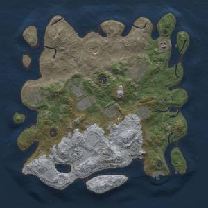 Thumbnail Rust Map: Procedural Map, Size: 3700, Seed: 222474037, 17 Monuments