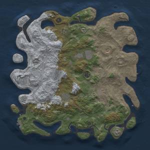 Rust Map: Procedural Map, Size: 4250, Seed: 1287881944, 18 Monuments
