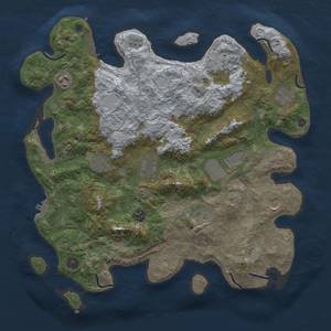 Thumbnail Rust Map: Procedural Map, Size: 4000, Seed: 16325, 17 Monuments