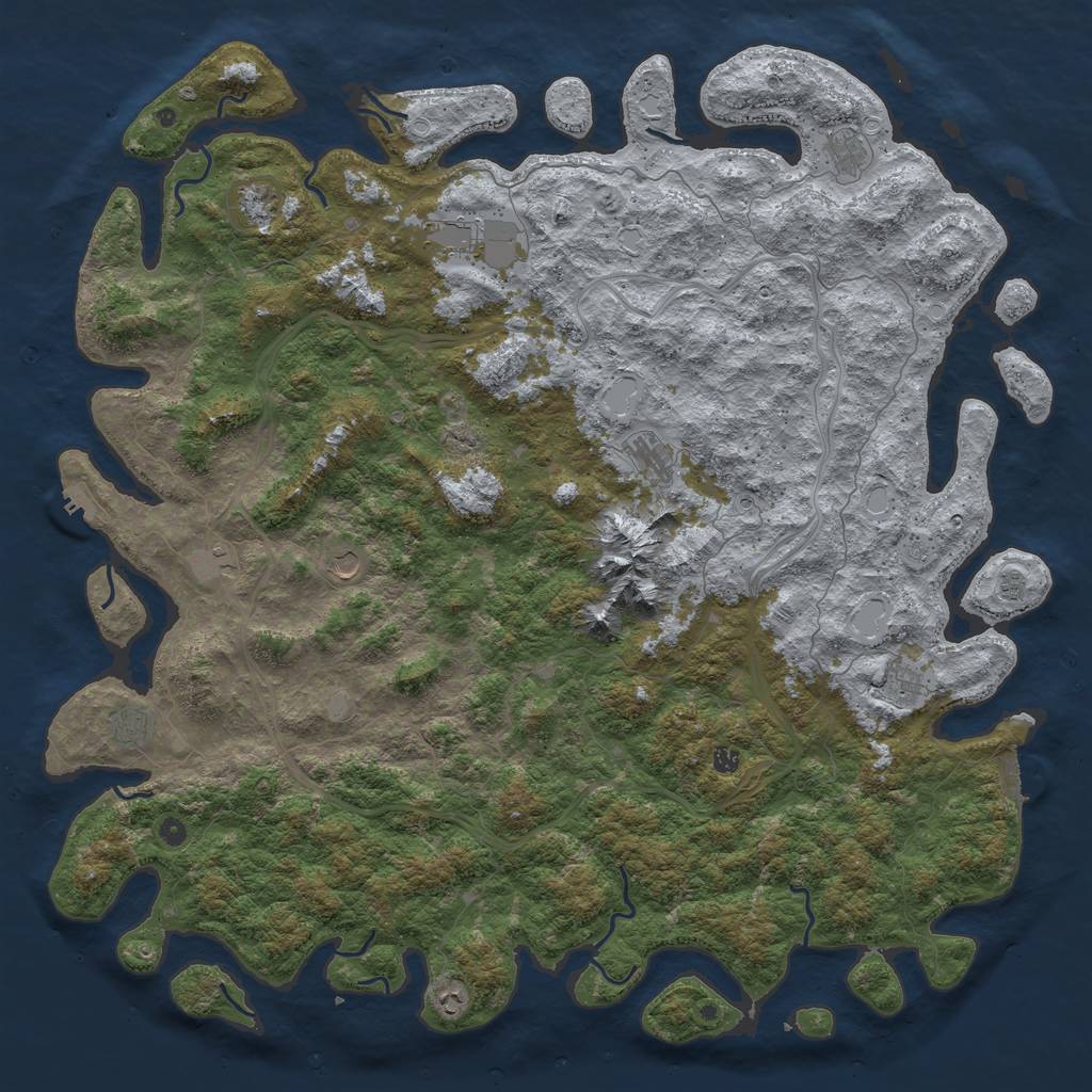 Rust Map: Procedural Map, Size: 6000, Seed: 11241989, 18 Monuments
