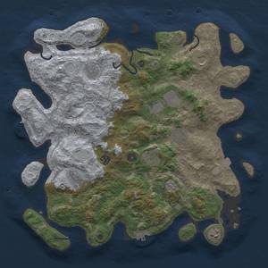 Thumbnail Rust Map: Procedural Map, Size: 4100, Seed: 511998466, 17 Monuments