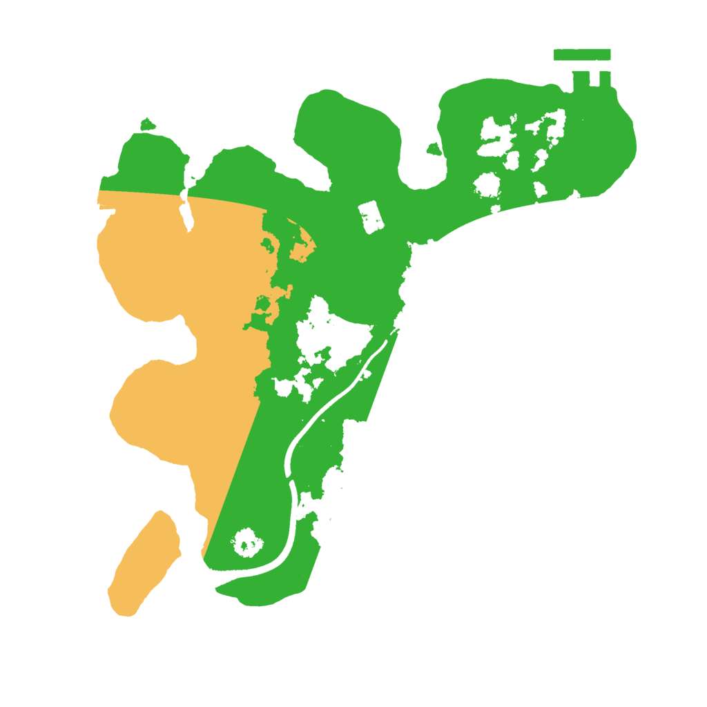 Biome Rust Map: Procedural Map, Size: 2500, Seed: 275460860