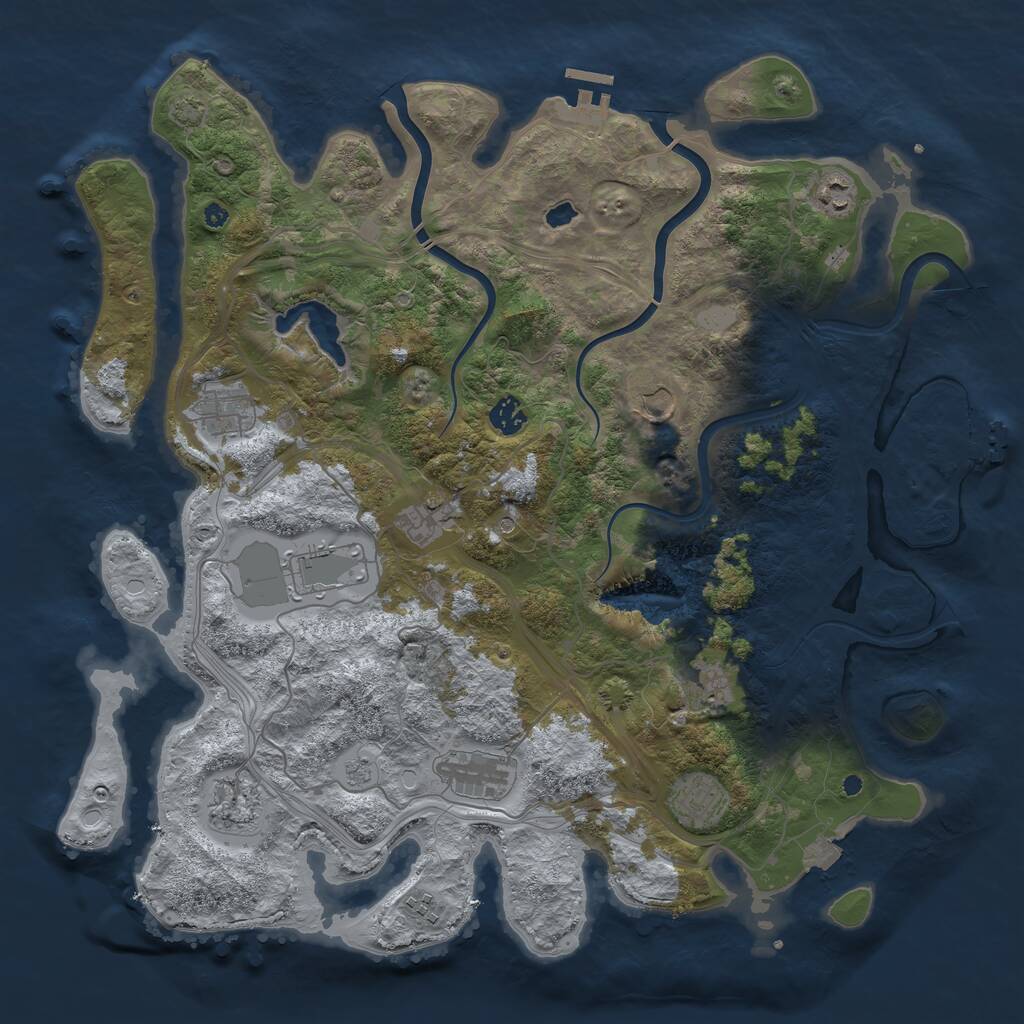 Rust Map: Procedural Map, Size: 4250, Seed: 221766, 17 Monuments
