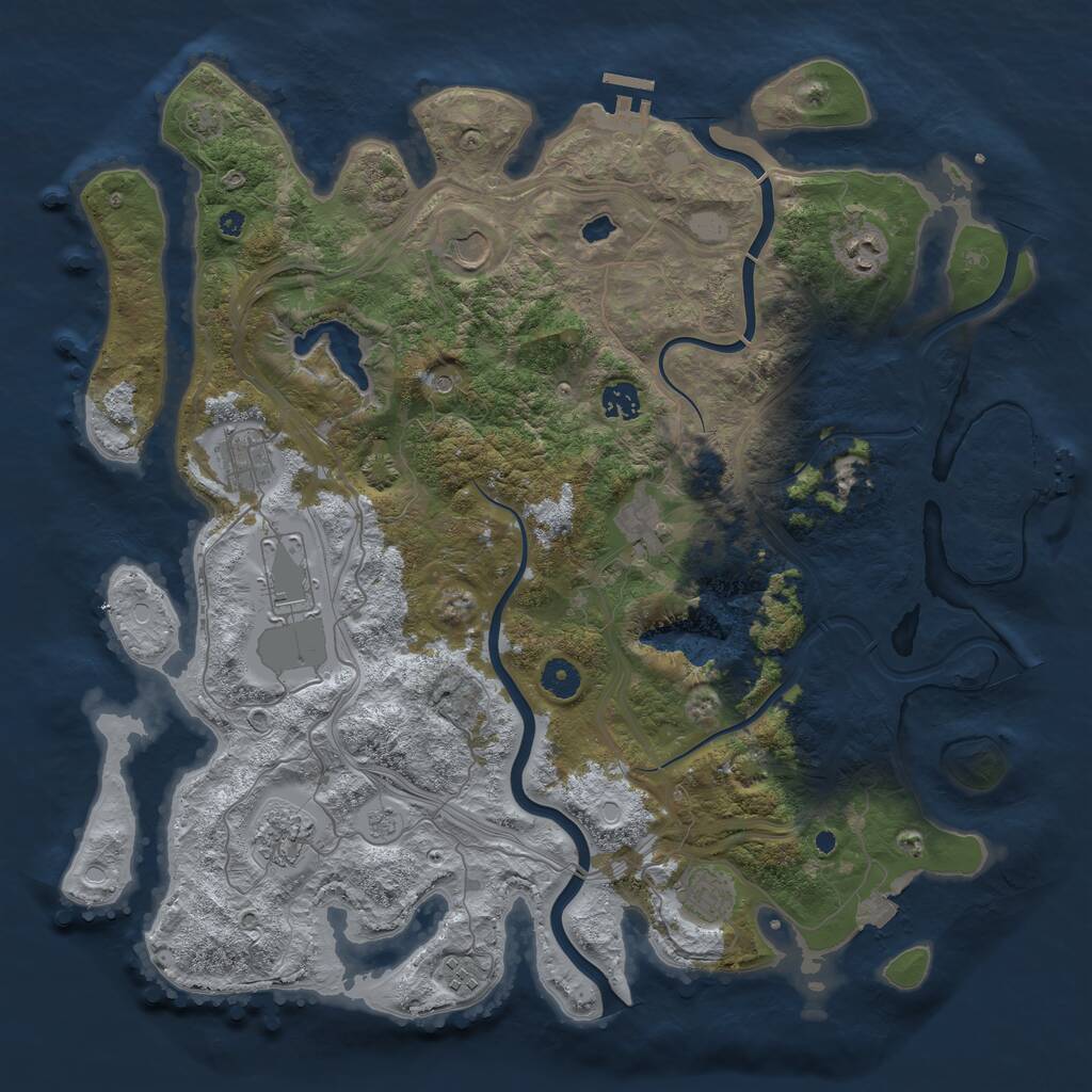 Rust Map: Procedural Map, Size: 4250, Seed: 221766, 15 Monuments