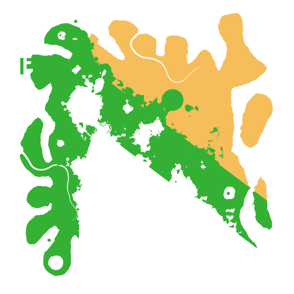 Biome Rust Map: Procedural Map, Size: 3600, Seed: 8675309