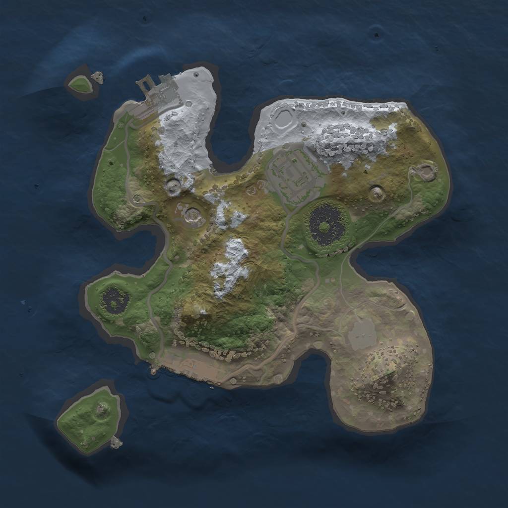 Rust Map: Procedural Map, Size: 2000, Seed: 193, 7 Monuments