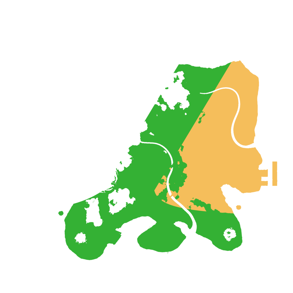 Biome Rust Map: Procedural Map, Size: 2434, Seed: 7684