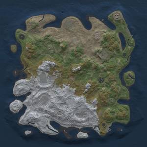 Thumbnail Rust Map: Procedural Map, Size: 4000, Seed: 80050652, 16 Monuments