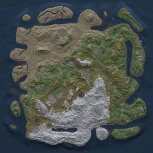 Thumbnail Rust Map: Procedural Map, Size: 4500, Seed: 23145, 18 Monuments