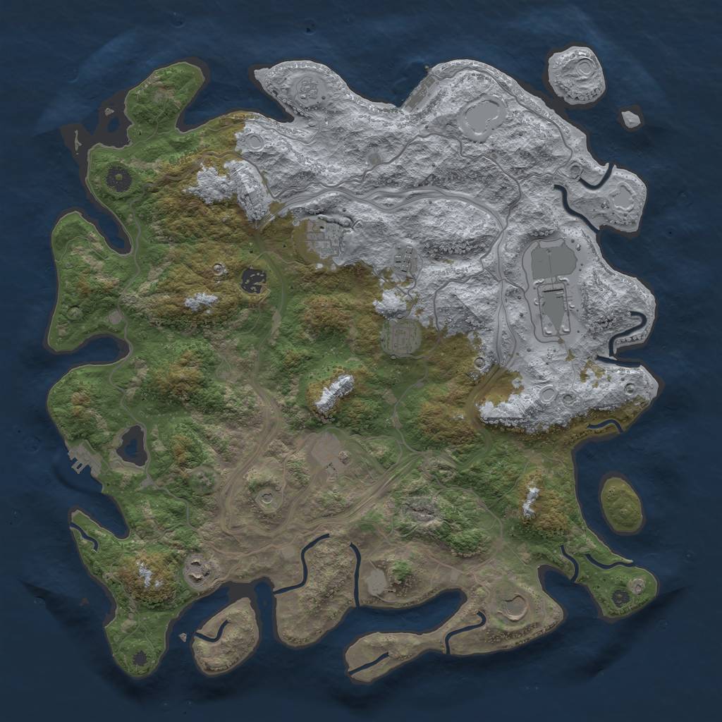 Rust Map: Procedural Map, Size: 4250, Seed: 503827675, 15 Monuments