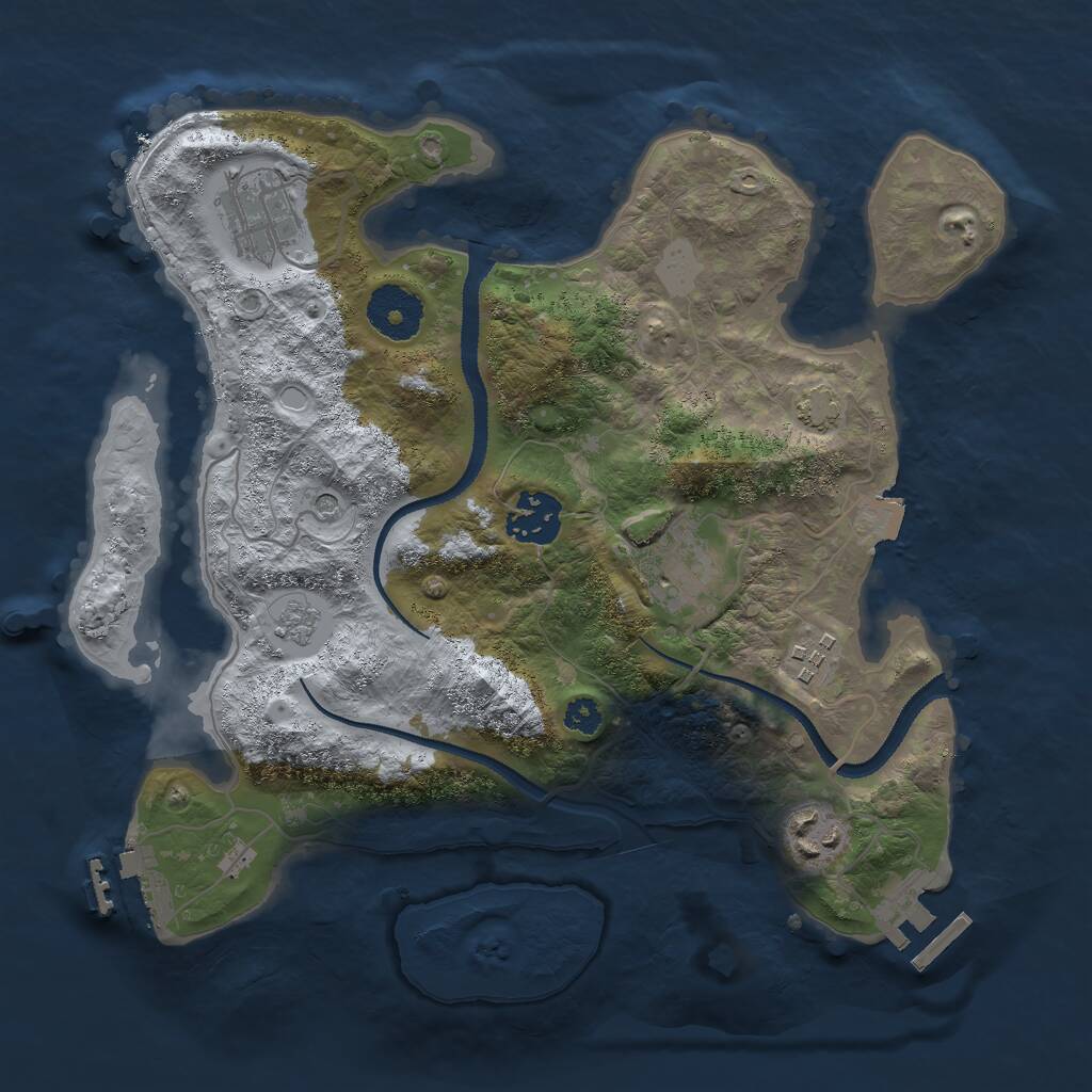 Rust Map: Procedural Map, Size: 3000, Seed: 8452, 11 Monuments