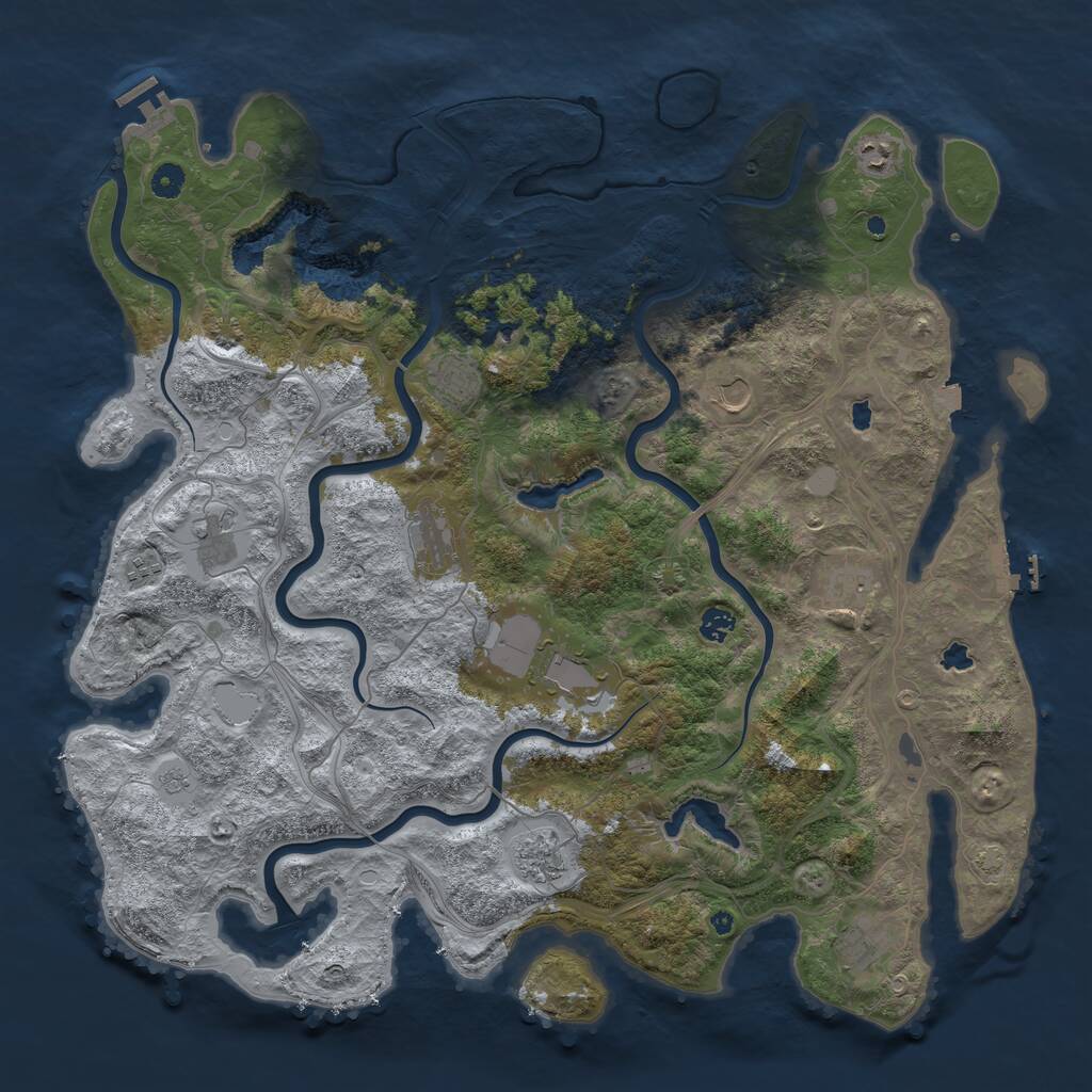 Rust Map: Procedural Map, Size: 4800, Seed: 1996315332, 17 Monuments
