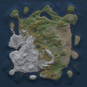 Thumbnail Rust Map: Procedural Map, Size: 3500, Seed: 1729735020, 16 Monuments