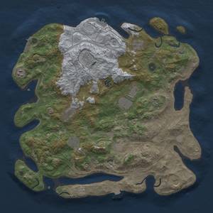 Rust Map: Procedural Map, Size: 4250, Seed: 878161294, 19 Monuments