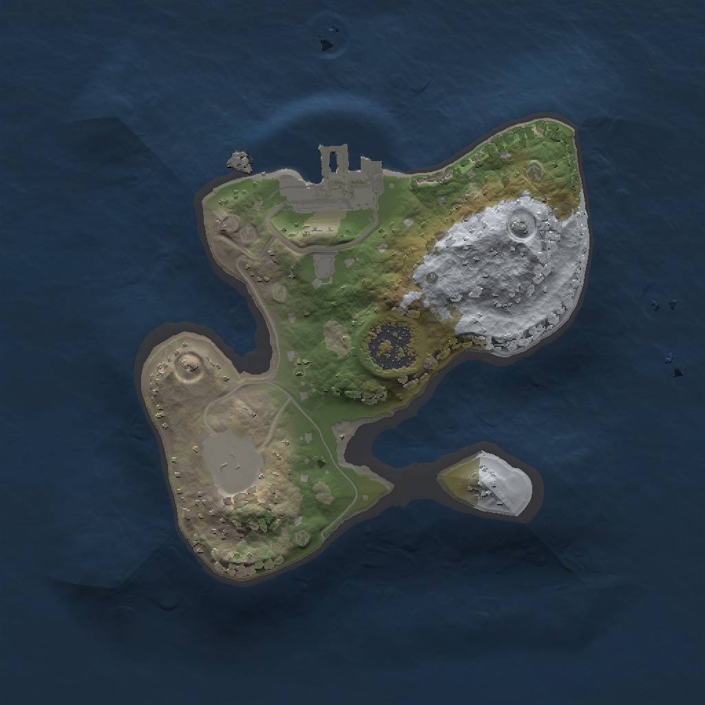 Rust Map: Procedural Map, Size: 1500, Seed: 285431450, 4 Monuments