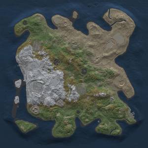 Thumbnail Rust Map: Procedural Map, Size: 3500, Seed: 1596232377, 16 Monuments