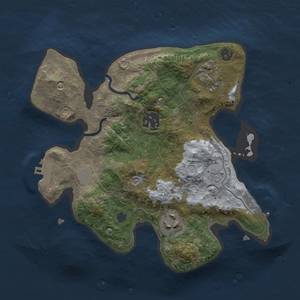 Thumbnail Rust Map: Procedural Map, Size: 2500, Seed: 835287778, 10 Monuments