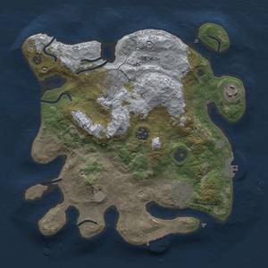 Thumbnail Rust Map: Procedural Map, Size: 3000, Seed: 7740, 12 Monuments