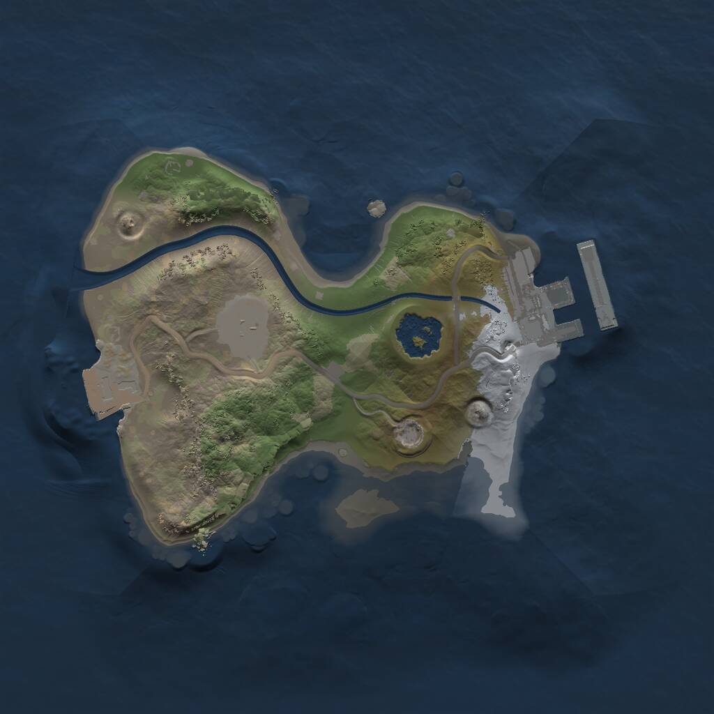 Rust Map: Procedural Map, Size: 1600, Seed: 9104248, 2 Monuments