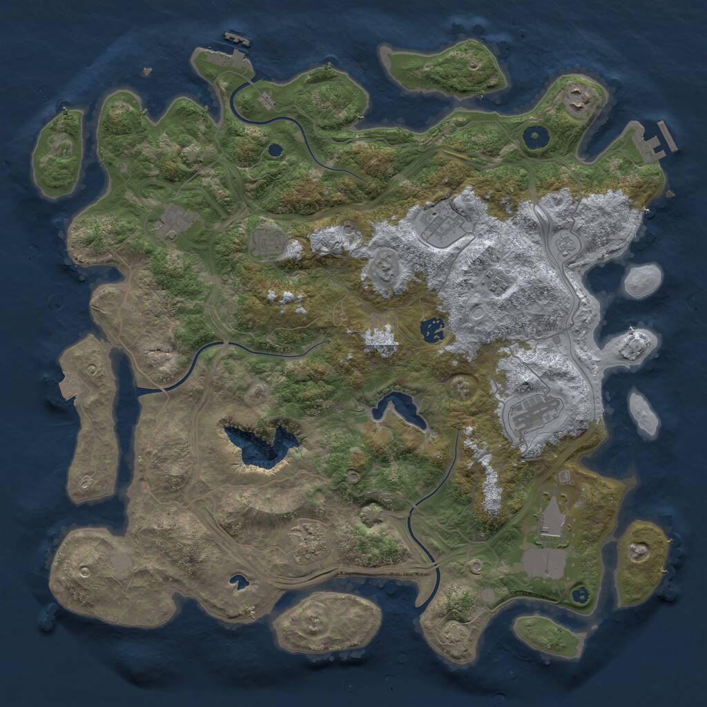 Rust Map: Procedural Map, Size: 4250, Seed: 284573, 15 Monuments